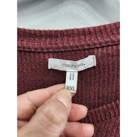 Maurices Womens Mixer Tunic XXL Multi Colorblock Striped Sleeve Soft Knit Top - Picture 3 of 8